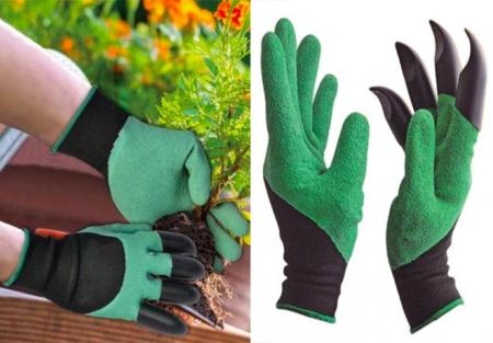 Перчатки садовые с когтями "Garden Genie Gloves", в коробке