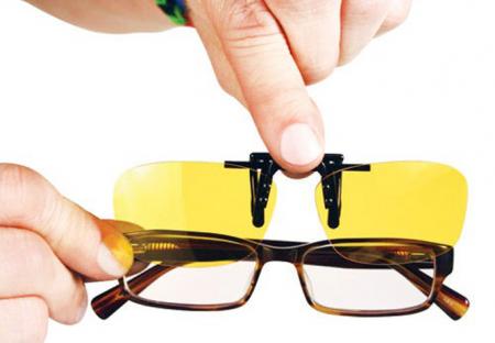 Универсальные антибликовые очки с клипсой