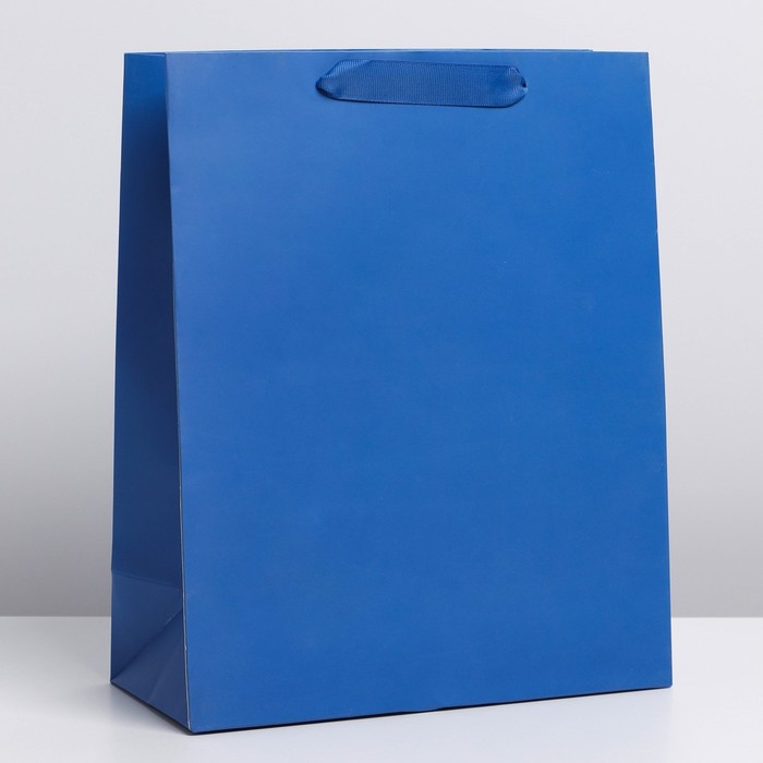 Пакет подарочный синий, 31*40 см